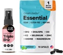 Dopolnjevanje Essential Vegan Multivitamin & Triple B12 Spray Bundel – Celovita prehranska podpora za rastlinske diete