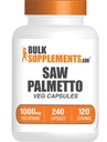 BulkSupplements.com Saw Palmetto Extract kapsule - Serenoa Repens, Saw Palmetto dodatek - Gluten Free, 2 kapsule na serviranje, število (Pack of 1)