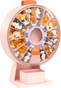 Daviky tablete Dispenser vsak dan, velike tablete Organizator z steno-napolnjeno ali stalno uporabo, 14 dni tablete vsebnik, Push Button Design, Weekly Pill Box za vitamine, Medicina,Dobava, ribje olje(Pink)