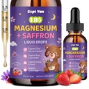 Magnezij Glicinat Tekoče kapljice, 1000 mg Magnezij Glicinat, Citrat & Treonat s celulozo Fiber, L-teanin, Vitamin B & C za spanje, mišice, Energija in sprostitev, Sladkor brez limone aroma