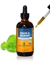 Herb Pharm možgani in spomin Liquid Herbal Formula z Ginkgo za spomin in koncentracijo, 4 Fl Oz