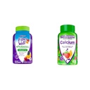 Vitafusion Fiber Dobro probiotiki Gumiji Odrasli 60 Število in kalcijevi Gummy Vitamini Kost Zobe Podpora Sadna krema Okusno 100 Število