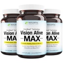 Holistični laboratoriji Vizija Živa Max z 8 naravnimi sestavinami Lutemax® 2020, borovnice, c3g iz črnega ribeza, Maki Berry, Saffron in Astaksantin (30 pack 3)