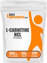 BulkSupplements.com L-karnitin HCl prašek - karnitin dodatek, karnitin prašek, L-karnitin 500mg - nearomatiziran & gluten prost, 500mg na serviranje, 100g (3.5 oz) (Pack of 1)