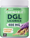 Žvečljiva Ultra-Pure DGL Licorice tablete 4000 mg – Želodec, Gut in črevesni Relief – Refluksna formula naravne kisline – 10:1 Deglicirizinirani izvleček korena sladkega korena – 120 žvečljivi