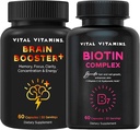 Vitalni vitamini Možganski spodbujevalec Plus + Kompleksne kapsule Biotin