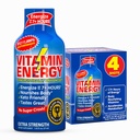 Vitamin Energija B12 11.000% Ekstra moč Energija Shot Açaí Pomegranate 4 Pack, 260mg Naravni kofein, B12 & B6, Nootropni fokus, Vitalnost, Nič sladkorja, Gluten-free, Vegan, Košir, 1,93 fl oz