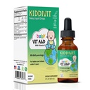 Kiddivet Baby Vitamin A&D Tekoče kapljice z vitaminom E – Nežen imunski in vid podpora dodatek – 60 Dnevne strežnice, kapalko Vključeno, Steklena steklenica – Brez sladkorja, Gluten, Vegetarian, 2oz