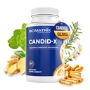BioMatrix Candid-X Gut čiščenje z Berberine, Origano, Natrijev kaprilat, Kamilica, Ginger, PAU D'arco, Prebavni dodatek za moške in ženske 