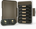 Tedenske tablete Organizator 2 krat na dan, 7 dan tablete Box 2 krat, Prenosna za potovalne tablete primeru tabletk/vitamin/ribje olje/sredstvo/dodatki (2x7 črna)