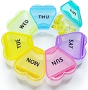 MOLN HYMY velike tedenske tablete Box 7 dan, tablete Case Organizator 1 krat na dan, cvetlične tablete vsebnik enkrat na dan, Lepo zdravilo Dispenser za vitamin/ribje olje/sredstvo/dodatki
