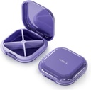 Majhne tablete, potovalne tablete Box, Prenosne tablete Organizator, Tablete Vsebnik za žep 4 Kompartmenti, Daily Compact Travel Medicine Imetnik za vitamine Medication (Purple)