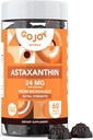 GOJOY NATURALS Astaksantin Gumies 24mg – Visoka moč Antioksidant dopolnilo – Koža, oko in imunske wellness podpora – Vegan, sladkor brez, ne-GMO, Gluten-free, Soy-free – 60 Gumies