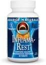 Vir Naturals Inflama-Rest - Herbal & Mineral Mešanica s kurkuma, Boswellia, Ginger, Quercetin - Maksimalna sprostitev in sprostitev stresa - 30 tablet