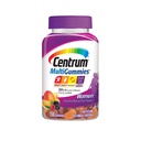 Centrum MultiGummies Gummy Multivitaminski za ženske, Multivitaminski/Multimineralni dodatek z vitaminom D3, B Vitamini in antioksidanti, Asortirana aroma sadja - 150 Število
