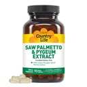 Country Life Saw Palmetto & Pygeum Extract - Prostat Health Supplement for Men's Health - spodbuja zdravo delovanje urinarnega trakta, 90 kapsul