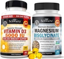 Visoka jakost Vitamin D3 5000 i.e. 125 μg (1 leto dobave) Plus visoka absorpcija Magnezijev biglicinat Kapsule (2 meseca dobave)