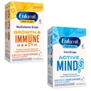 Enfamil poli-Vi-sol in železovi železovi tekoči kapalni multivitaminski dodatki za dojenčke in malčke, 2 x 50 ml steklenička s kapalko