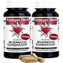 Kroeger Herb Products, Wormwood Herb, Black Walnut, Clove, Quassia, Worm Wood Detox Cleanse - Wormwood Capsules, Non-GMO, Gluten Free, Brez konzervansov ali polnil - 200 Kapsule, Izdelano v ZDA