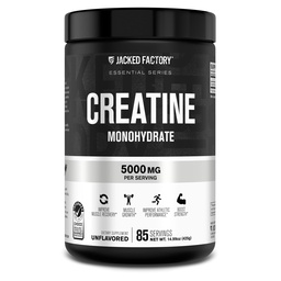 Jacked Factory Kreatin Monohidrat v prahu 425g - 5g Dnevni kreatin dodatek za moške in ženske, Vegansko-prijateljski, tretje-party Tested - 85 Serving, Nearomated
