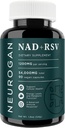 Neurogan NAD+ z Resveratrol kapsulami 1:1 Razmerje - 1200 mg na serviranje, 90 Ct - celično zdravje in zdravo staranje dopolnila, energetika in imunske podpore - nikotin Adenin Dinukleotid NAD+ Dodatek