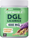 Žvečljiva Ultra-Pure DGL Licorice tablete 4000 mg – Želodec, Gut in črevesni Relief – Refluksna formula naravne kisline – 10:1 Deglicirizinirani izvleček korena sladkega korena – 120 žvečljivi