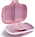 Holii potovalne tablete Organizator, 8 Kompartmenti Prenosne tablete Primer, Dnevne tablete Box za zadrževanje vitaminov, majhne tablete vsebnik za Žepna Purse Medicine Organizator (Pink)