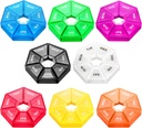 Ponpon 8pcs Box 7-Sided Prenosni Vitamin Imetnik Box Tablete Organizator Medicine Planner (8 Corlor)