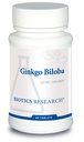 Biotics Raziskave Ginkgo Biloba Standardizirali 24% Ginkgo Biloba Odstotek Extract, Možganski dodatek, Nootropic, Focus, Energija, Spomin, zdravo staranje. 60 Tablete
