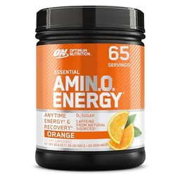 Optimum Nutrition Amino Energy - Pred treningom z zelenim čajem, BCAA, Aminokisline, Keto Prijazno, Green Coffee Extract, Energy Powder - Orange Cooler, 65 Serving (Packageing May Vary)