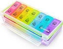 AUVON tedenske tablete Organizator 2 krat na dan, velike 7 dan AM tablete Box Organizator, Dnevne tablete Primer z vlaga-Proof & Design Odstranljiv kos za zadrževanje vitaminov, ribje olje, dodatki, Zdravila