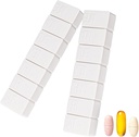 2Pack teden tablete organizator,Extra velike 7 dni tablete primeri potovalne dnevne tablete škatla za ribje olje, kalcijeve tablete dopolnila in druge vitaminske tablete