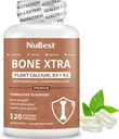 NuBest Bone Xtra - Rastlinska kostna moč, Stroncijev ojačevalec s stroncijevim citratom, kalcij, magnezij iz morskih alg, fosfor, vitamin C, K2, D3 