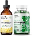 Wild & Organic Mullein kapljice 4 oz & klorofil Gumies 60 Chews