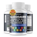 Glukozamin hondroitin sulfat metilsulfonilmetan hialuronska kislina ingver Vitamin C, D3, črni poper -150 Kapsula- Izdelano v ZDA