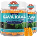 Kava Kava Gumies, Sugar Free Calm Gumies w/Rhodiola Rosea, Ashwagandha, L-Theanine, GABA, Melatonin-free Kava Mešanica za sprostitev, pomiritev in fokus - alternativa Kapsule v prahu Kava, Vegan 120 Ct