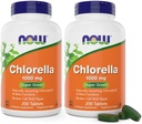Zdaj Klorella 1000mg tablete - 200 Število (paket od 2) - Naravni Occurring klorofil, Beta-karoten - Non-GMO, Vegan - Zelena Super Hrana dodatek za ženske in moške