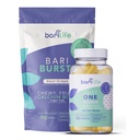Bari Life Just One, Enkrat dnevno Bariatrični multivitamin z železom (30 tablet) in BariBurst Kalcijev citrat Mehki žveči za želodčni obvod, Gastrični rokav in Duodenalni preklop (surovo grozdje)