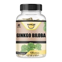 Ginkgo Biloba 1800mg, Ginkgo Biloba Organic, Memory & Brain Function Support, Izboljša koncentracijo in kognitivno podporo, Clarity, 120 Veggie Caps, Non GSO, 120Caps
