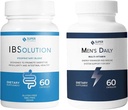 IBSolution in moški multivitaminski paket - vse-naravni dodatek za podporo prebavnega zdravja, plina, napihnjenosti in zaprtosti, Imunski sistem podpora za moške - 60 kapsul, 2-Pack