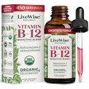 Tekoči B12 Vitamin Podjezična – Vsenaravni tekoči vitamin Vegan B12 Kapljice – Ne-GMO Adenosylcobalamin Metilkobalamin B12 Dodatek – Poživite vaš imunski sistem, Presnova, Energija in Fokus!