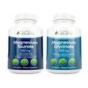Magnezij Taurate 400 mg + Magnezijev Glicinat 400 mg - Visoka absorpcija in zelo biorazpoložljiv - Veganski paket - 270 + 270 tablet