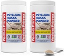 Yerba Prima Psyllium Husks Powder - 24 oz (Pack of 2) - Nearomatizirana - Fina tla - Naravna Fiber dodatek s topen in netopen Fiber