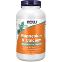 NOW Foods Supplements, Magnezij & kalcij, Z cinkom in vitaminom D-3, Živčno in kostno podporo*, 250 tablet