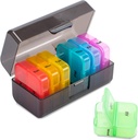 Zoksi tedenske tablete Organizator 2 krat na dan, črna 7 dan Am tablete tablete Box, Daily Am Pm tablete Organizator 7 dan, Prenosni primer vitaminske tablete, Tedenske tablete Škatla za ribja olja, Vitamin, Dopolnilo