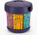 Mossime dopolnilo Organizator z ekstra velikih 7 Kompartmenti, TPU soft Lid enostavno odprto tablete Dispenser, en mesec potovanja zdravila Organizator shranjevanje Vitamin imetnik, Medicine vsebnik tablete steklenica
