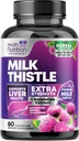 Milk Thistle dodatek s Silymarin Marianum & Dandelion Root Jetra Health Support - 9:1 Extract Jetra Cleanse Detox & Repair 1000mg Ekvivalent - Nature's Milk Thistle Dodatki - 60 kapsul