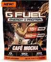 G Beljakovine za gorivo + energijski napitek v prahu, mešanica kofeina za igre na srečo, brez sladkorja Amino, vitamin + antioksidanti, 19oz (Cafe Mocha, 20 Serving)