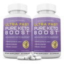 Upravičene Laboratoriji (2 Pack Ultra hitro Pure Keto Boost tablete 1275MG Nova in izboljšana formula vsebuje Apple Cider Vinegar ekstra Deviško oljčno olje v prahu zeleni čaj List 120 Kapsule