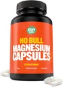 “No Bull” Magnezije kapsule, Edinstvena Magnezijev Citrat in oksid Formula za spanje in sprostitev, Magnezije tablete za preprečevanje mišične bolečine in spazme, Magnezijev oksid Citrat, 500g